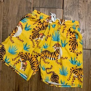 Tiger swim trunks - no liner inside. Size small